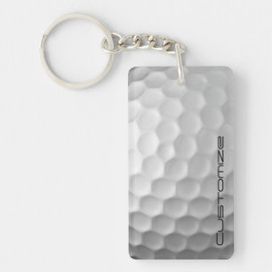 Porte-clefs Boule de golf avec texte personnalisé