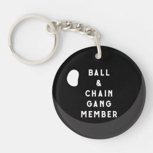 Porte-clefs Boule drôle et chaîne