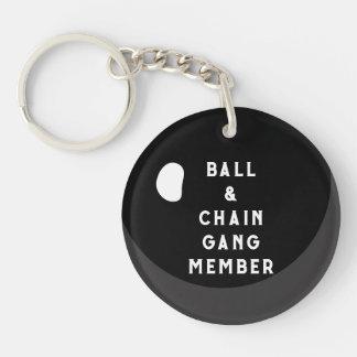 Porte-clefs Boule drôle et chaîne