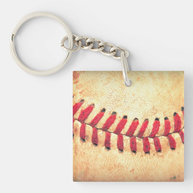 Porte-clefs Boule vintage de base-ball (Devant)