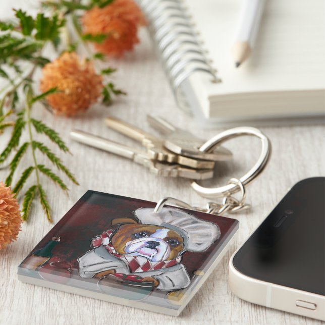 Porte-clefs Bouledogue  (Devant Droit)