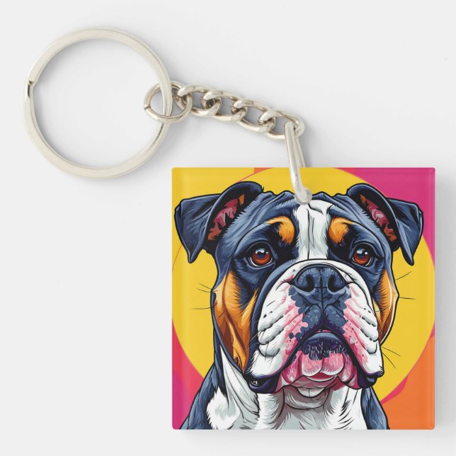Porte-clefs Bouledogue australien chien (Devant)