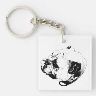 Porte-clefs Bouledogue de poche Calme