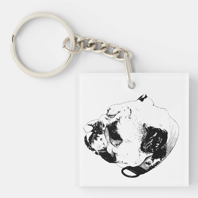 Porte-clefs Bouledogue de poche Calme (Devant)