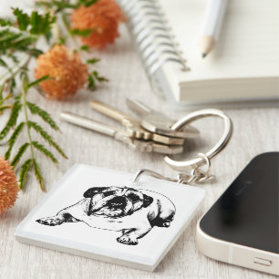 Porte-clefs Bouledogue de poche, grande humeur
