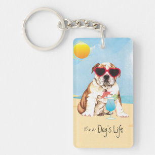 Porte-clefs Bouledogue d'été