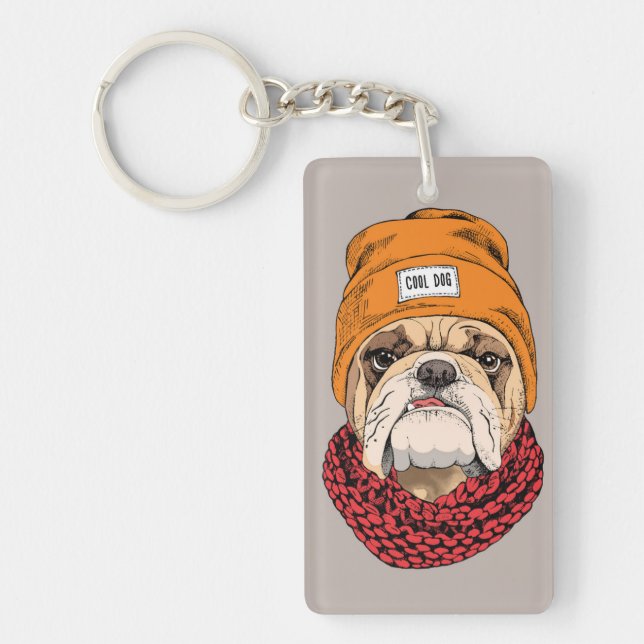 Porte-clefs Bouledogue frais (Devant)