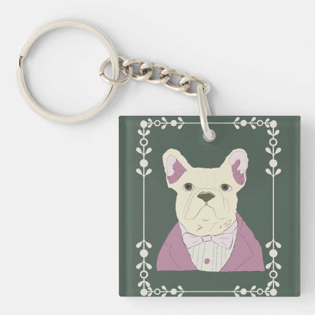 Porte-clefs Bouledogue Français (Devant)