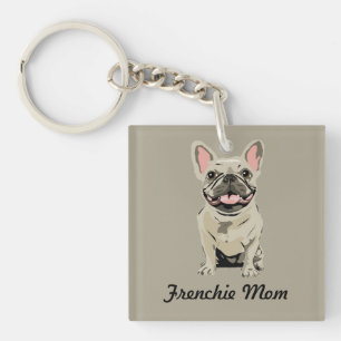 Porte-clefs Bouledogue Français Crème