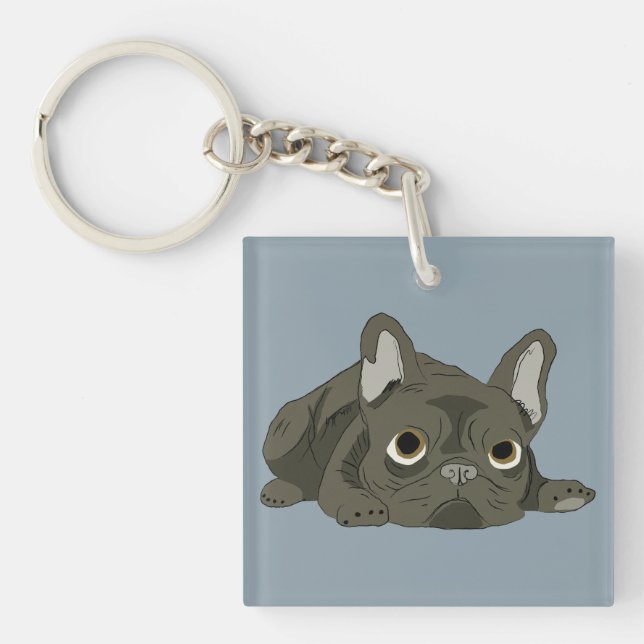 Porte-clefs Bouledogue français endormi (Devant)