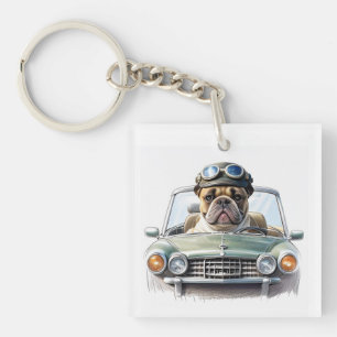 Porte-clefs Bouledogue français Oldtimer Bulldog Journee du pè