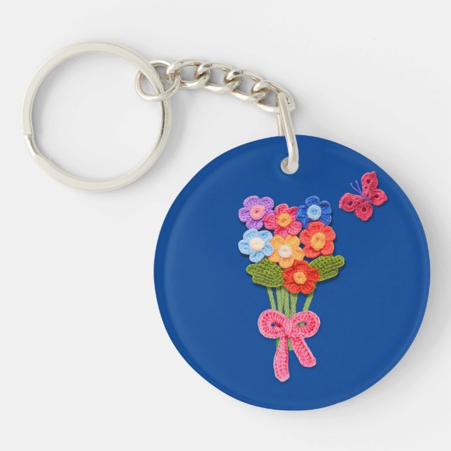 Porte-clefs Bouquet de fleurs de Crochet Imprimer Porte - clé (Devant)