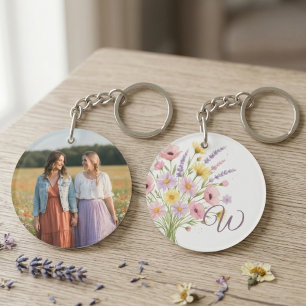 Porte-clefs Bouquet Floral de Meilleures Amies Photo