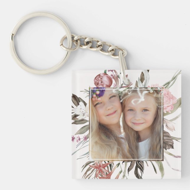 Porte-clefs Bouquet floral Whimsical Photo (Devant)
