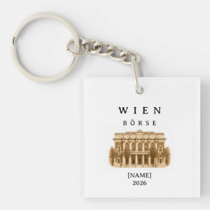 Porte-clefs Bourse de Vienne personnalisée Nom & Année