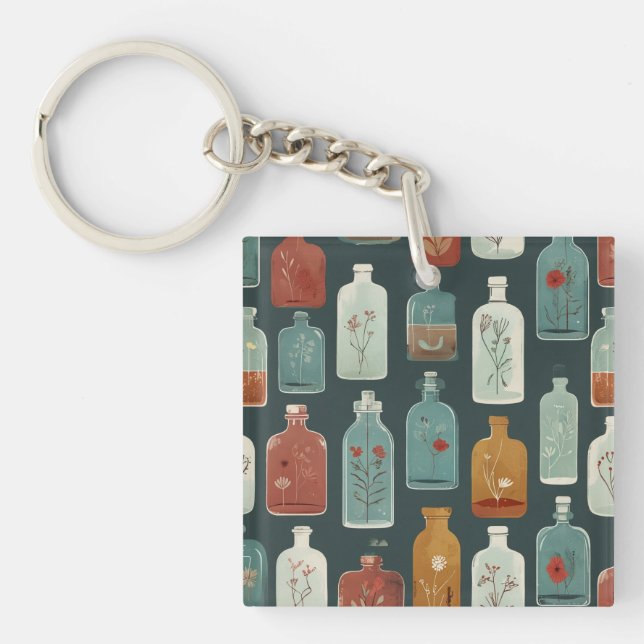 Porte-clefs bouteille unique (Devant)