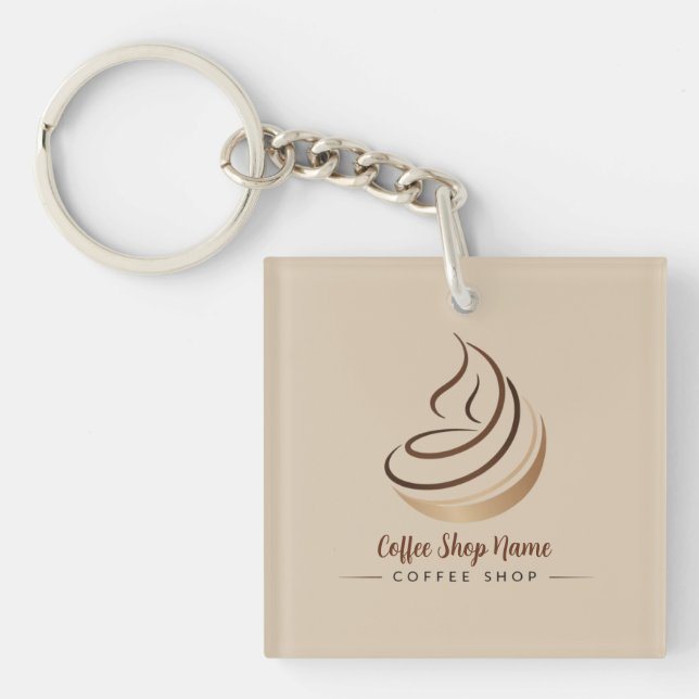 Porte-clefs Boutique de café minimal moderne (Devant)