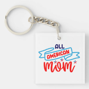 Porte-clefs Bouton All American Mom