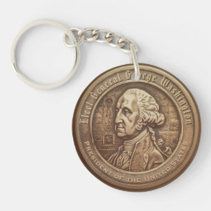 Porte-clefs Bouton de campagne de George Washington