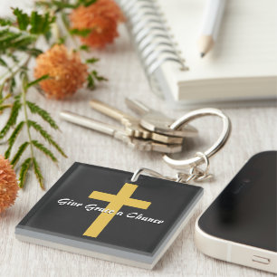 Porte-clefs Bouton Donner une chance à Grace
