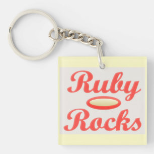 Porte-clefs Bouton Porte - clé RUBY ROCHES ROUGE ET CRÈME