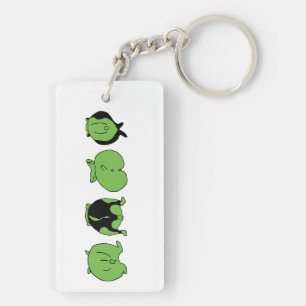 Porte-clefs Boutons de hamster vert