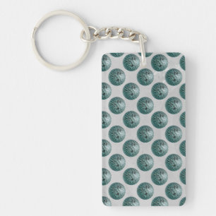 Porte-clefs Bowling Ball Leopard Turquoise