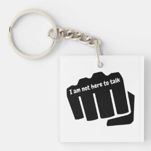 Porte-clefs Boxing, je ne suis pas ici pour parler