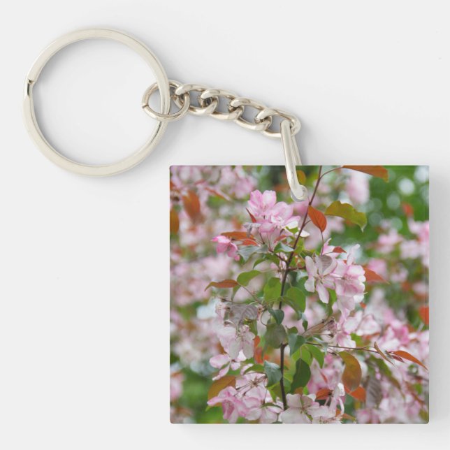 Porte-clefs Branche délicate avec fleurs pommier (Devant)