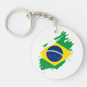 Porte-clefs Brazil Ripped Flag National Pride Sports Fans Braz