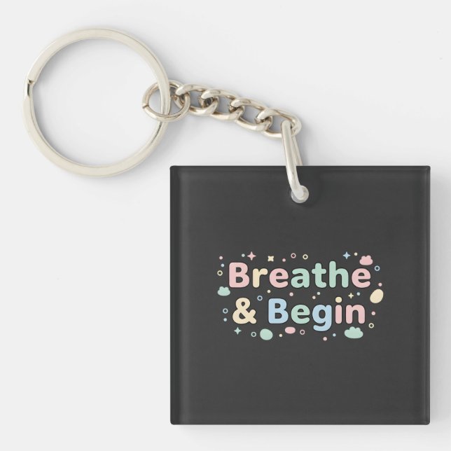Porte-clefs Breathe & Begin Pastel Keychain (Devant)
