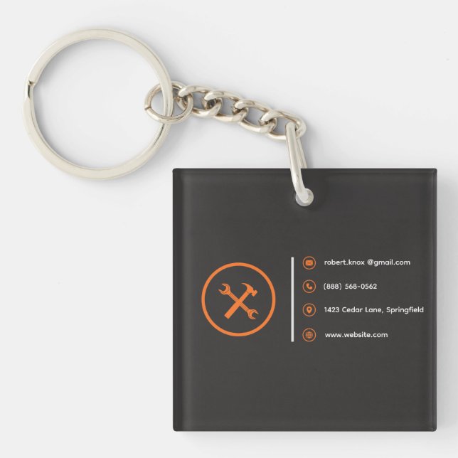 Porte-clefs Bricoleur de construction Charpentier | Modèle Rus (Devant)