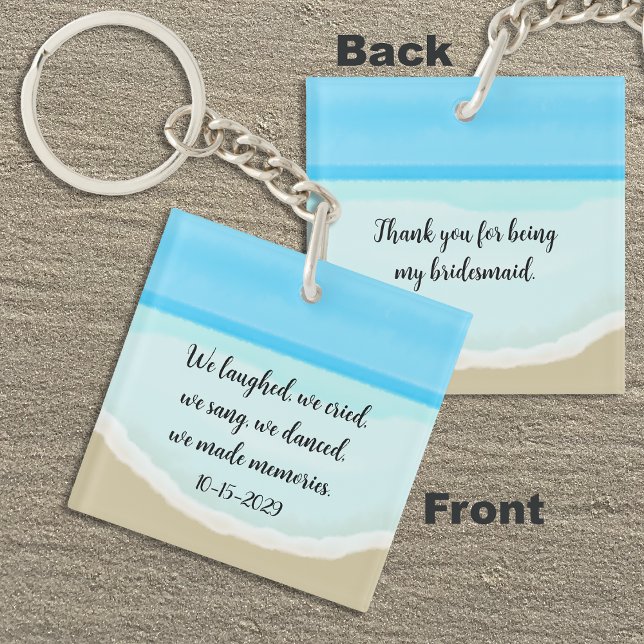 Porte-clefs Bridesmaid Thank You Beach Keychain (Créateur téléchargé)