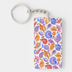 Porte-clefs Bright tropical seashell, main-drawn