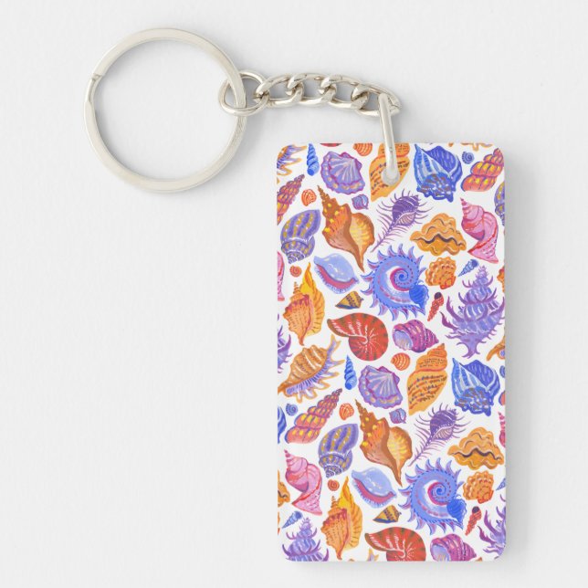 Porte-clefs Bright tropical seashell, main-drawn (Devant)