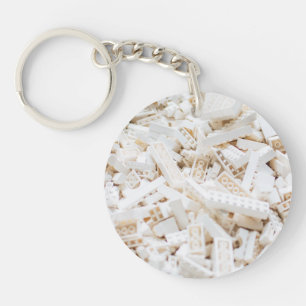 Porte-clefs briques blanches