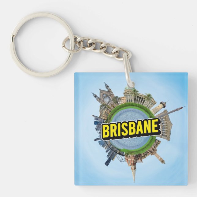Porte-clefs Brisbane petite planète monumentale architecture  (Devant)