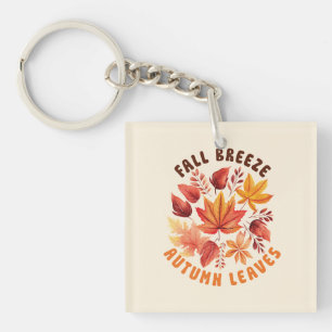 Porte-clefs Brise D'Automne, Feuilles D'Automne - Charbon D'Au