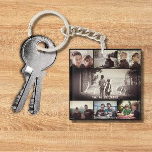 Porte-clefs Brother moderne Meilleurs amis Dark Photo Collage