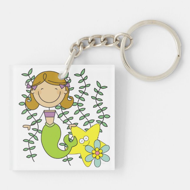 Porte-clefs Brown Haired Mermaid (Dos)