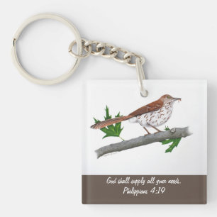 Porte-clefs Brown Thrasher Porte - clé inspiré