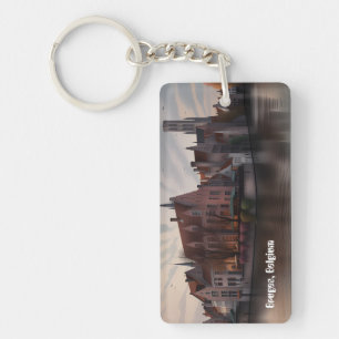 Porte-clefs Bruges Belgique vintage voyage porte - clé