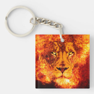 Porte-clefs Brûler le lion chaud de Juda