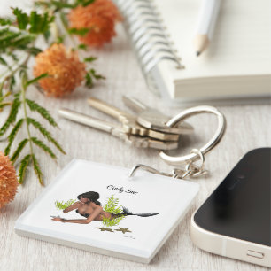 Porte-clefs Brunette Sirène avec Porte - clé de poisson Starfi