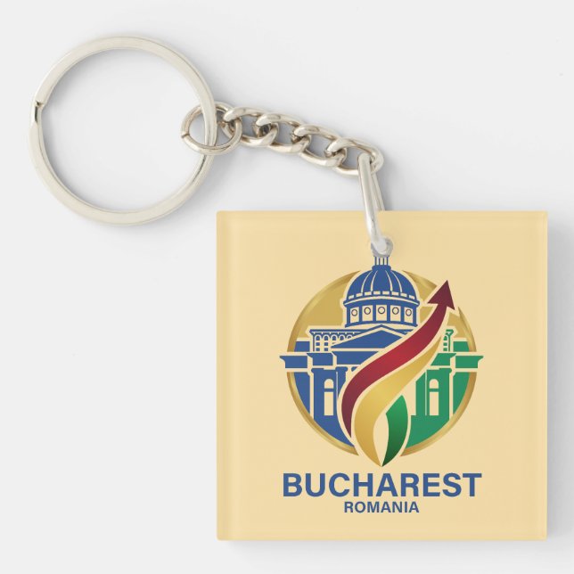 Porte-clefs Bucarest Roumanie Europe de l'Est (Devant)