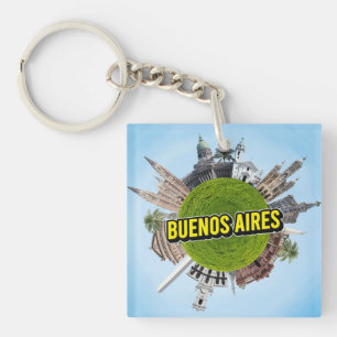 Porte-clefs Buenos Aires petite planète minuscule monument arc