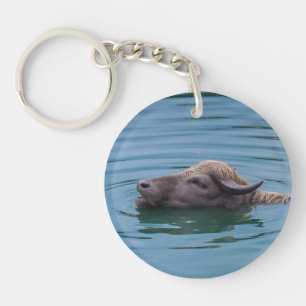Porte-clefs Buffalo d'eau de natation