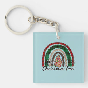 Porte-clefs Buffalo Plaid & Empreinte de léopard Rainbow (2)