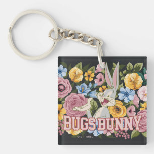 Porte-clefs BUGS BUNNY™ Broderie Florale Graphique
