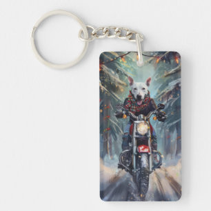 Porte-clefs Bull Terrier Dog équitation moto Noël